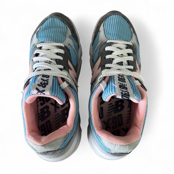 New Balance X-90 Reconstructed Women’s 7.5 Blue Pink “Summer Sky” Sneakers - Picture 6 of 12